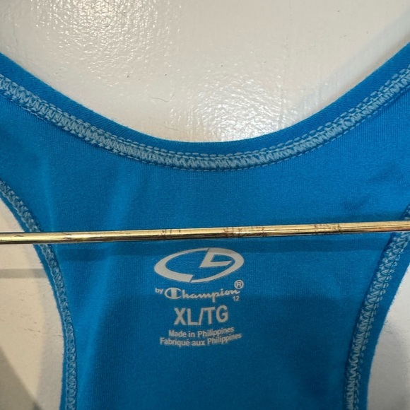 Champion Blue Sports Bra with Racerback Design and Supportive Band - Picture 3 of 4